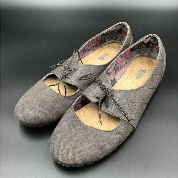 The North Face Women's Gray Round Toe Mary Jane Flats - Size US 9.5 - Picture 1 of 6